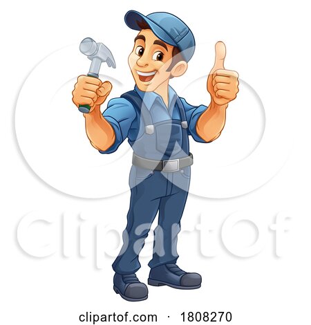 Hammer Carpenter Construction Builder Handyman by AtStockIllustration