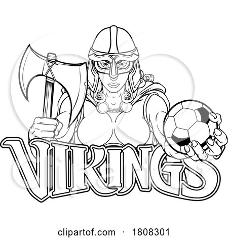 Viking Trojan Celtic Knight Soccer Warrior Woman by AtStockIllustration