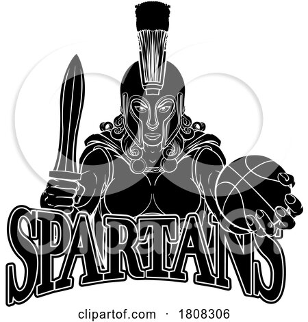 Spartan Trojan Gladiator Basketball Warrior Woman by AtStockIllustration