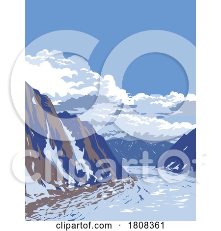 Ruth Glacier in Denali National Park in Alaska WPA Poster Art by patrimonio