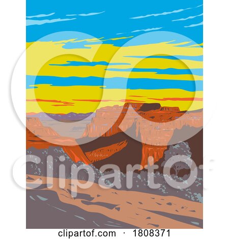 Canyonlands National Park in Moab Utah WPA Poster Art by patrimonio