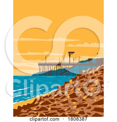 Arena Cove Beach in Point Arena California USA WPA Poster Art by patrimonio