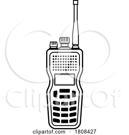 Handheld Radio Front Isolated Retro by patrimonio