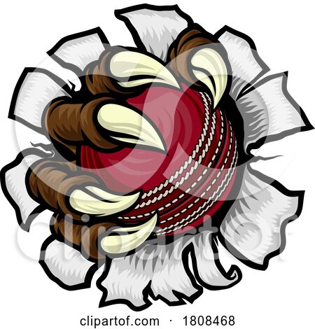 Cricket Ball Claw Cartoon Monster Animal Hand by AtStockIllustration