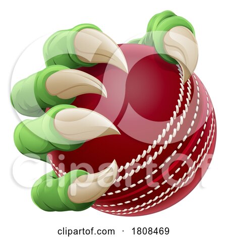 Cricket Ball Claw Cartoon Monster Animal Hand by AtStockIllustration