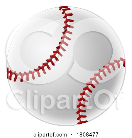 Baseball Ball Cartoon Sports Icon Illustration by AtStockIllustration