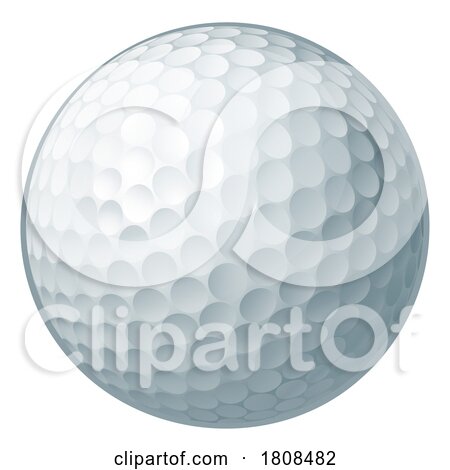 Golf Ball Cartoon Sports Icon Illustration by AtStockIllustration