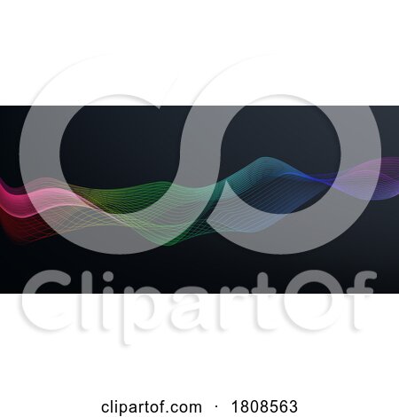Rainbow Background Abstract Lines Waves Template by AtStockIllustration