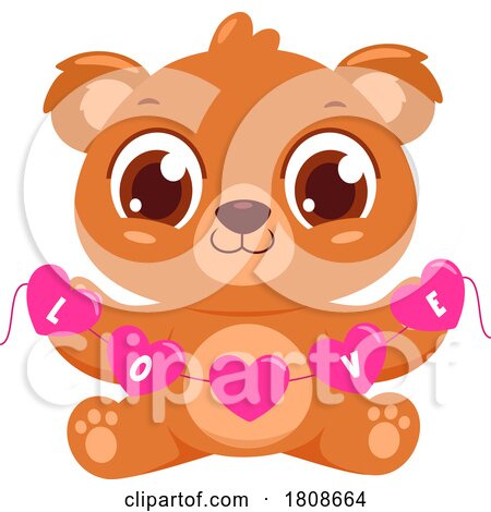 Cartoon Valentines Day Bear Mascot by Hit Toon