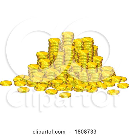 Cartoon Stacks of Gold Coins by Hit Toon