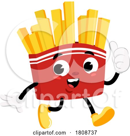 Cartoon French Fries Food Mascot Character by Hit Toon