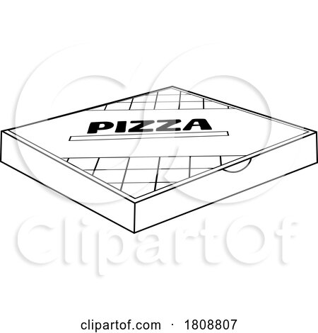 Cartoon Black and White Pizza Box by Hit Toon