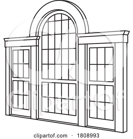 Black and White Palladian Window by Lal Perera