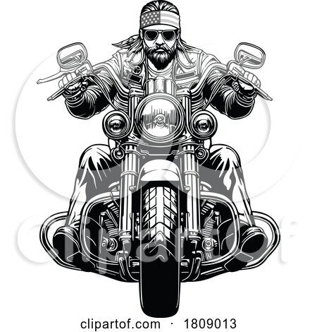 American Biker on a MotorcycleBiker on a Motorcycle by dero
