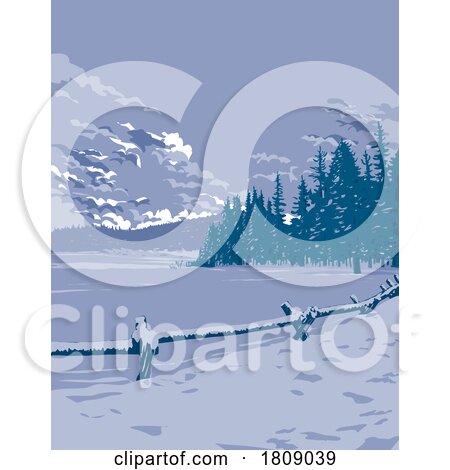 Echo Lake in Rocky Mountain National Park Colorado WPA Poster Art by patrimonio