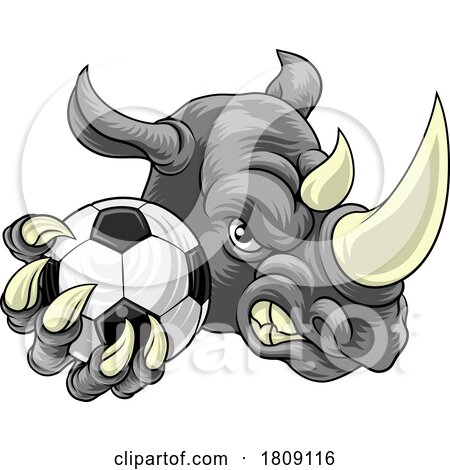 Boar Wild Hog Razorback Warthog Pig Soccer Mascot by AtStockIllustration