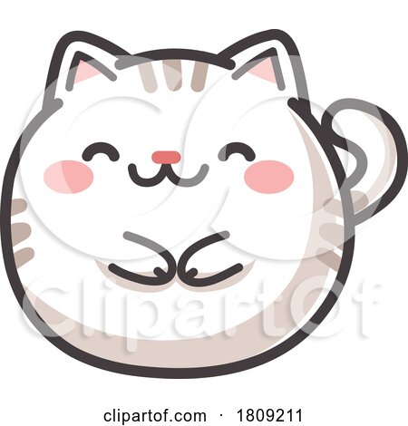 Cartoon Kawaii Chubby Kitty Cat by yayayoyo
