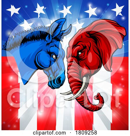 Republican Democrat Election Party Politics by AtStockIllustration