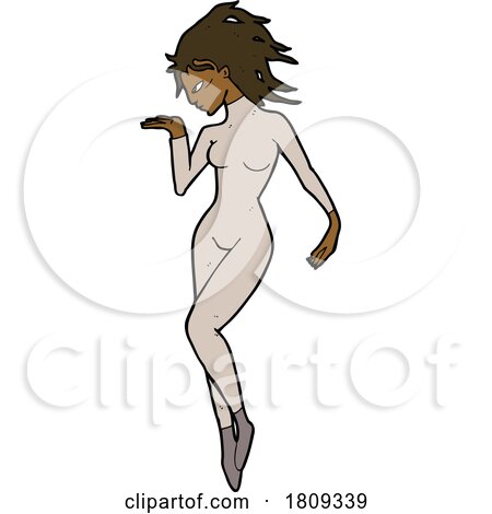 Cartoon Black Woman Dancing by lineartestpilot