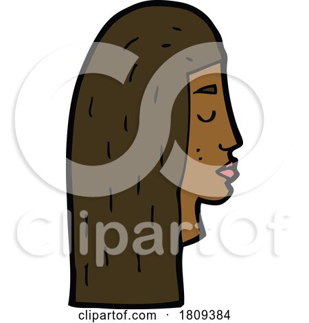 Cartoon Black Womans Face by lineartestpilot