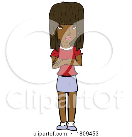 Cartoon Black Woman by lineartestpilot