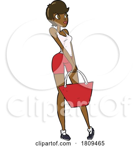 Cartoon Black Woman by lineartestpilot