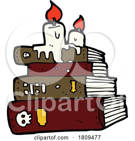 Candles on a Stack of Books by lineartestpilot