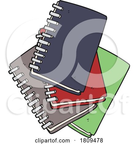 Cartoon Spiral Notebooks by lineartestpilot