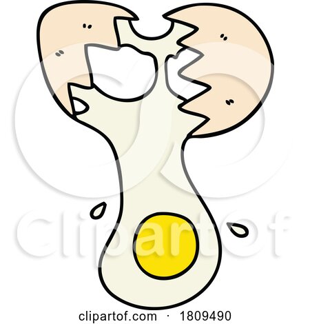 cartoon cracked egg by lineartestpilot