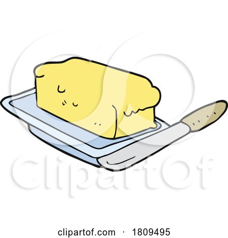 cartoon butter by lineartestpilot