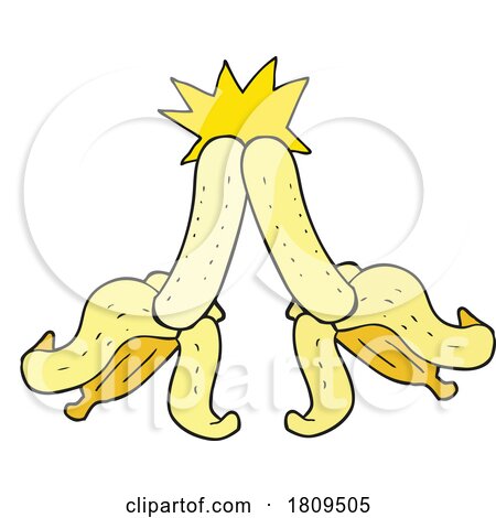 cartoon embarrassing magic banana touch by lineartestpilot