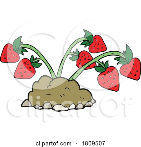 Cartoon Strawberries by lineartestpilot
