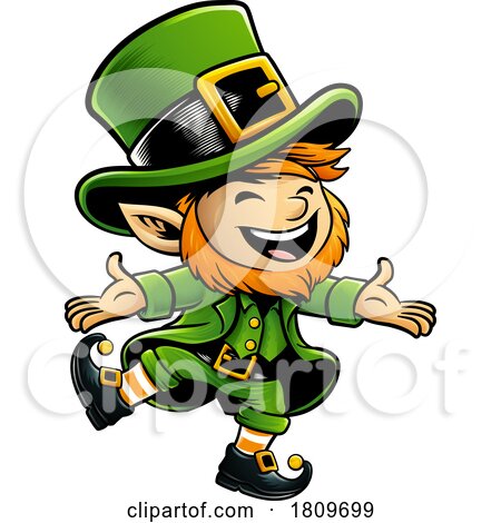 Leprechaun Cute Irish St Patricks Day Cartoon by AtStockIllustration