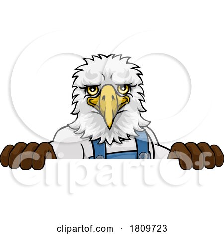 Eagle Decorator Plumber Mechanic Handyman Worker by AtStockIllustration