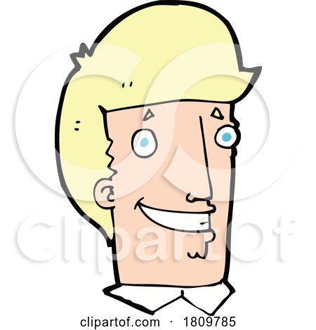 Sticker of a Cartoon Happy Man by lineartestpilot