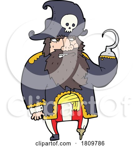 Sticker of a Cartoon Pirate by lineartestpilot