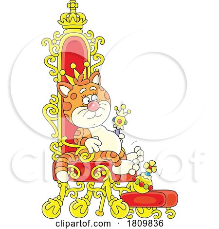 Licensed Clipart Cartoon King Cat by Alex Bannykh