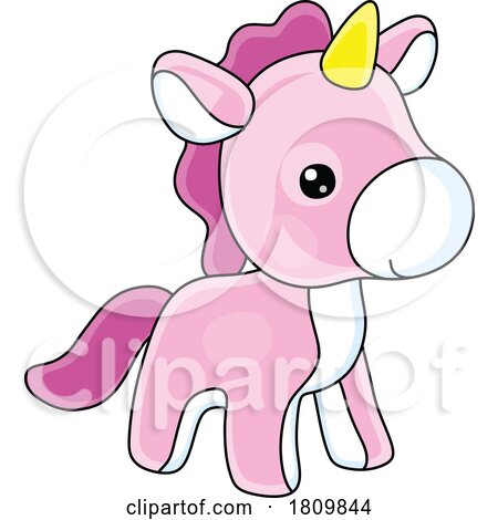 Licensed Clipart Cartoon Toy Unicorn by Alex Bannykh