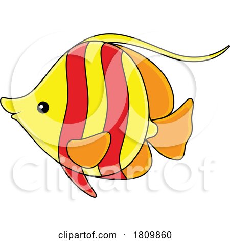 Licensed Clipart Cartoon Butterfly Fish by Alex Bannykh