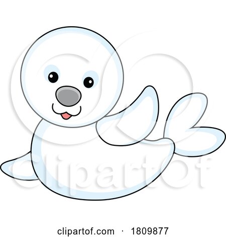 Licensed Clipart Cartoon Baby Seal by Alex Bannykh