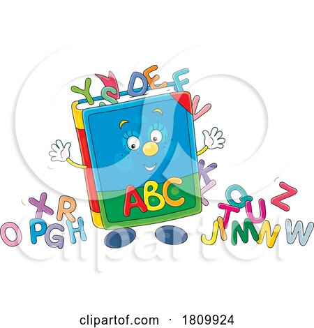 Licensed Clipart Cartoon Alphabet Letter Book by Alex Bannykh
