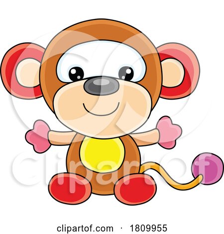 Licensed Clipart Cartoon Toy Monkey by Alex Bannykh