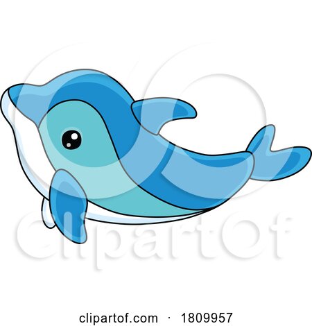 Licensed Clipart Cartoon Toy Dolphin by Alex Bannykh