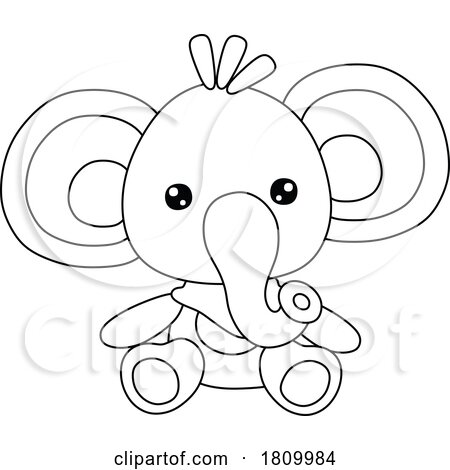 Licensed Clipart Cartoon Toy Elephant by Alex Bannykh