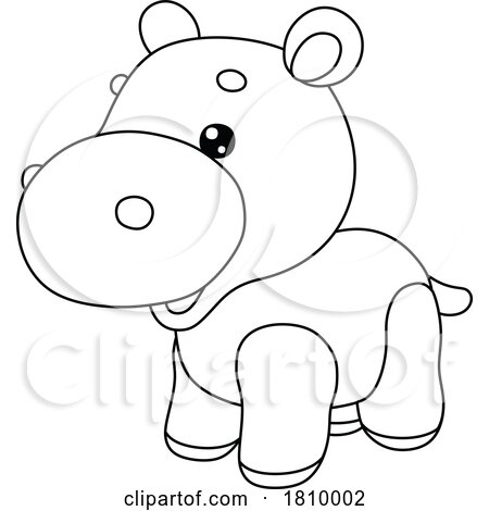 Licensed Clipart Cartoon Toy Hippo by Alex Bannykh