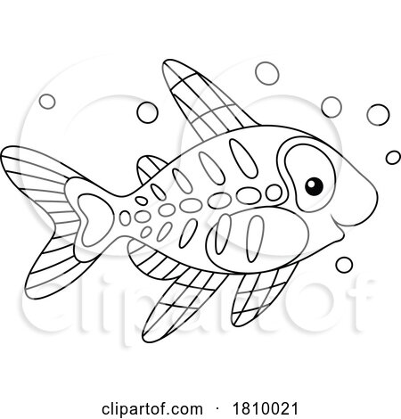 Licensed Clipart Cartoon Xray Tetra Fish by Alex Bannykh