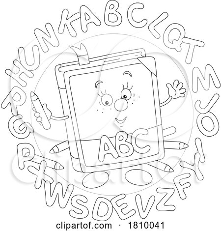Licensed Clipart Cartoon Alphabet Letter Book by Alex Bannykh