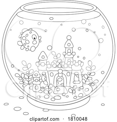 Licensed Clipart Cartoon Fish Bowl by Alex Bannykh