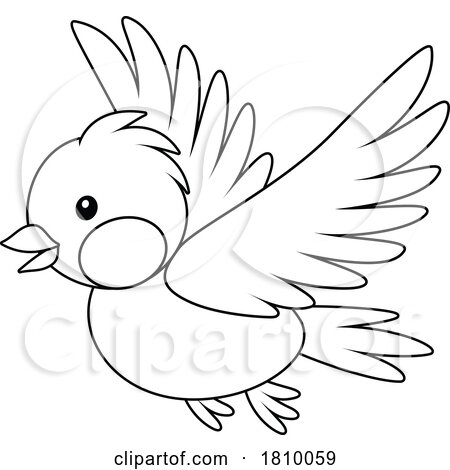 Licensed Clipart Cartoon Flying Bird by Alex Bannykh