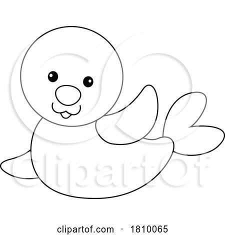 Licensed Clipart Cartoon Baby Seal by Alex Bannykh